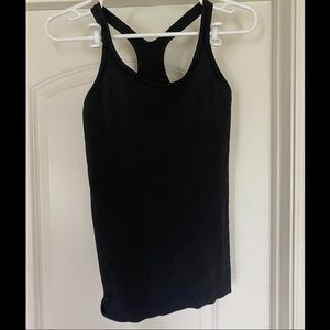 Lululemon Ebb to Street Shelf Bra Tank Top, Black, Size 6